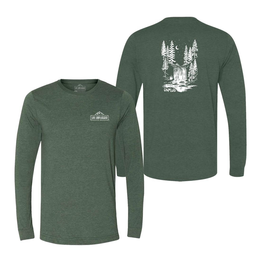 WATERFALL UNDER THE STARS Long Sleeve T-Shirt