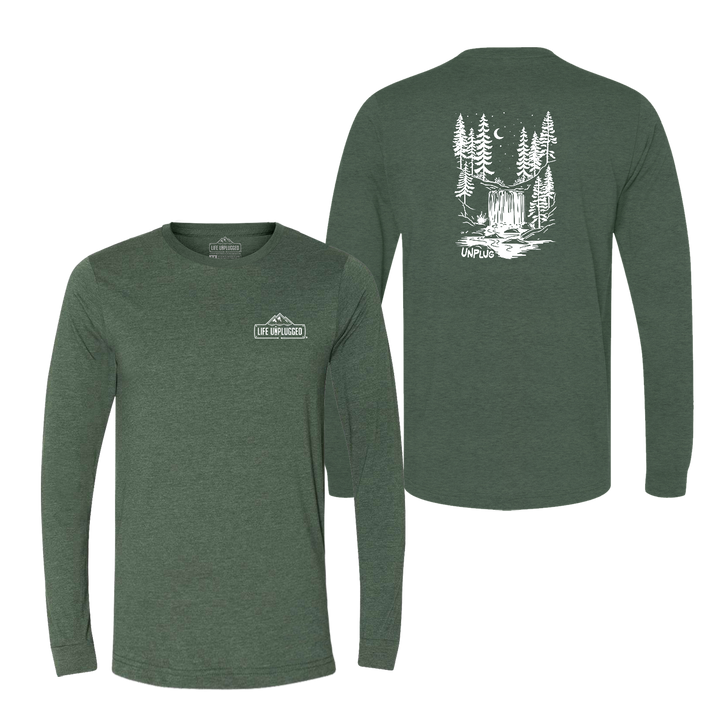 WATERFALL UNDER THE STARS Long Sleeve T-Shirt