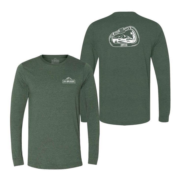 Rock Climbing Mountain Scene Long Sleeve T-Shirt