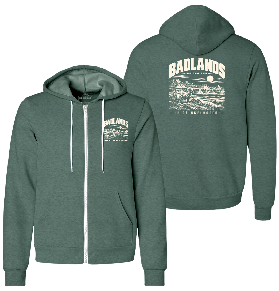 BADLANDS NATIONAL PARK Supersoft Midweight Zip Up Hoodie