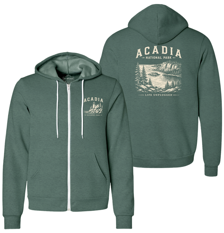 ACADIA NATIONAL PARK Supersoft Midweight Zip Up Hoodie