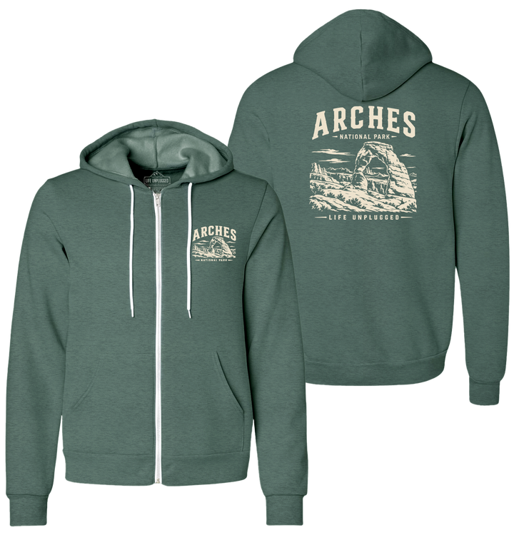 ARCHES NATIONAL PARK Supersoft Midweight Zip Up Hoodie