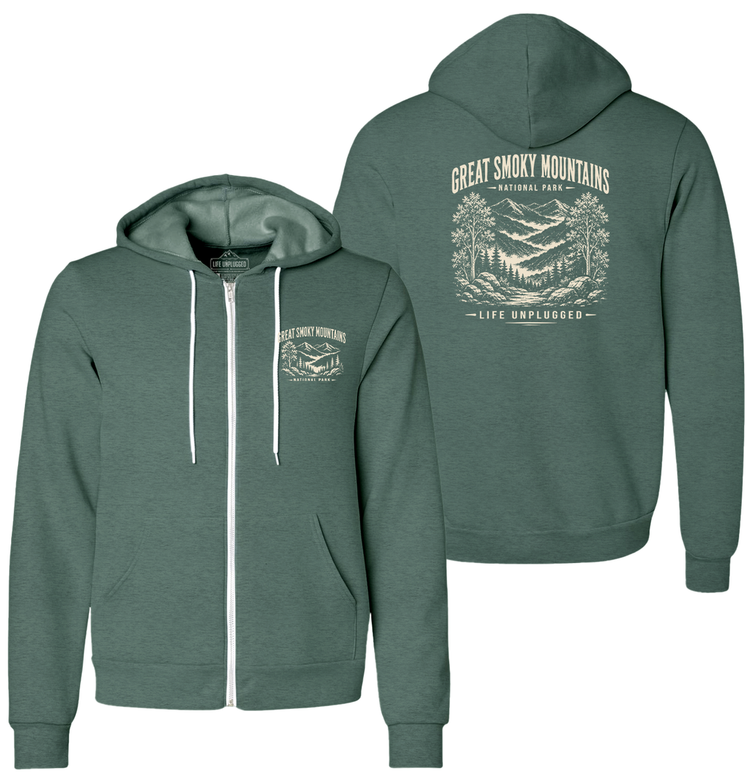 GREAT SMOKY MOUNTAINS NATIONAL PARK Supersoft Midweight Zip Up Hoodie