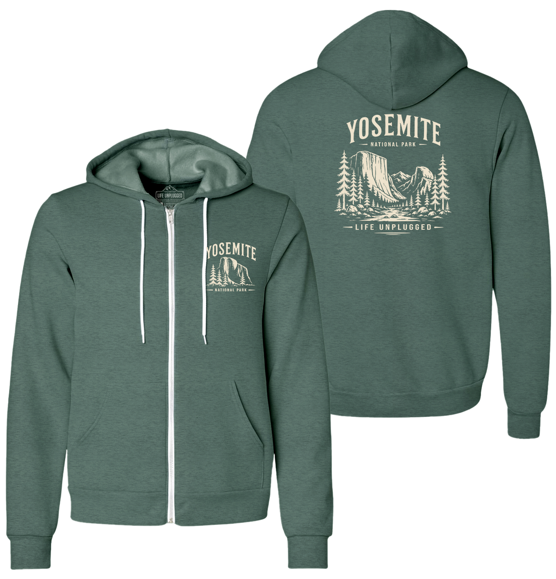 YOSEMITE NATIONAL PARK Supersoft Midweight Zip Up Hoodie