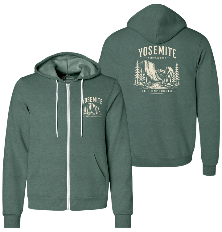 YOSEMITE NATIONAL PARK Supersoft Midweight Zip Up Hoodie