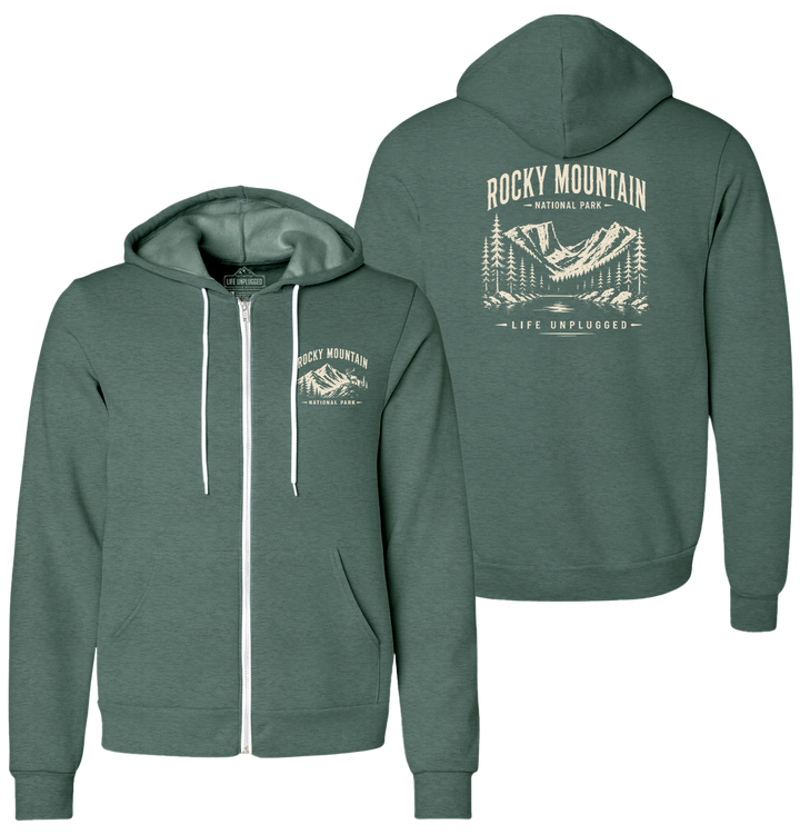 ROCKY MOUNTAIN NATIONAL PARK Supersoft Midweight Zip Up Hoodie