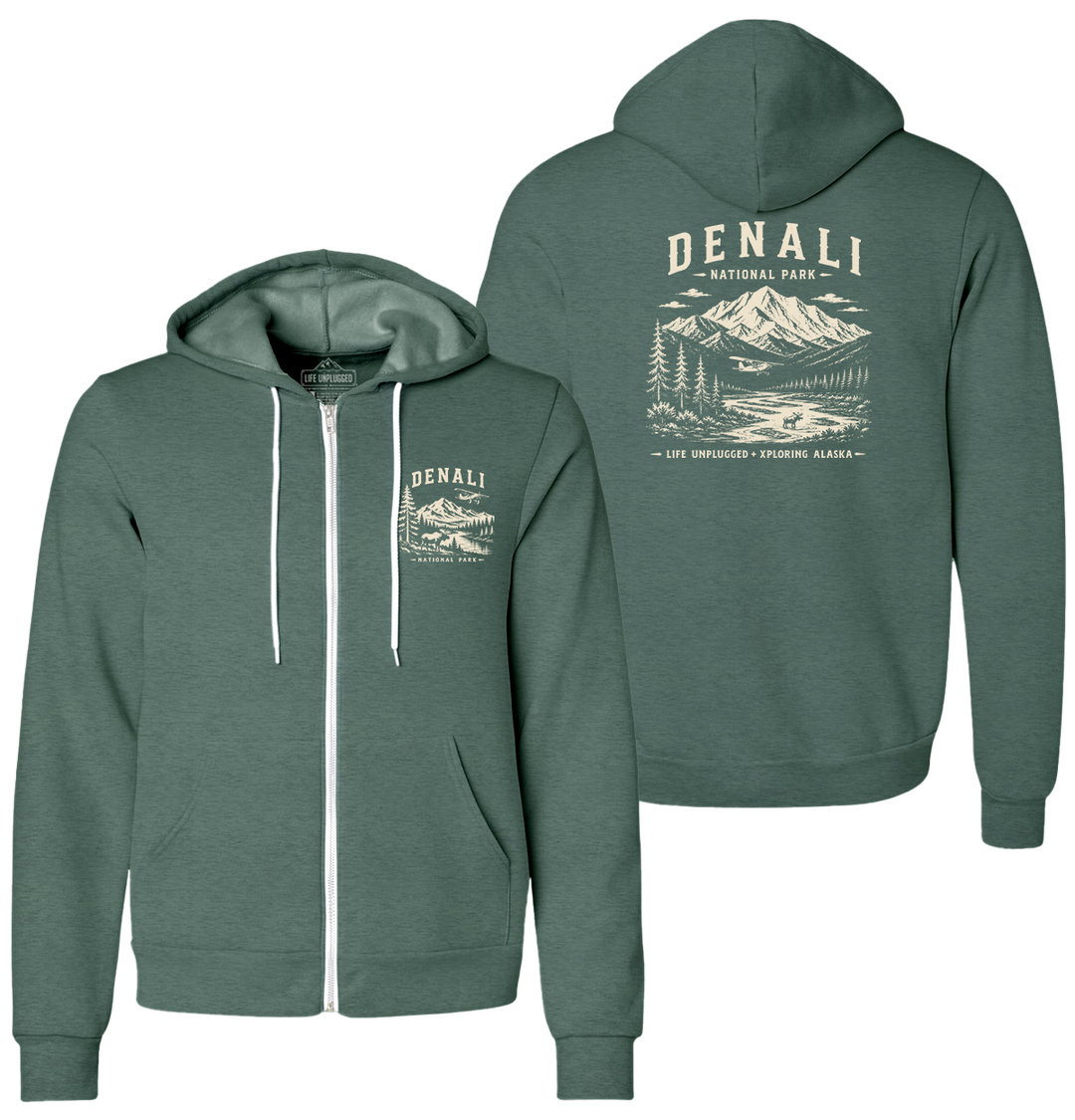 DENALI NATIONAL PARK Supersoft Midweight Zip Up Hoodie