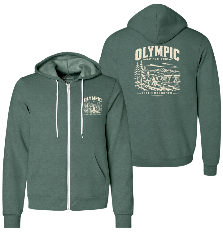 OLYMPIC NATIONAL PARK Supersoft Midweight Zip Up Hoodie