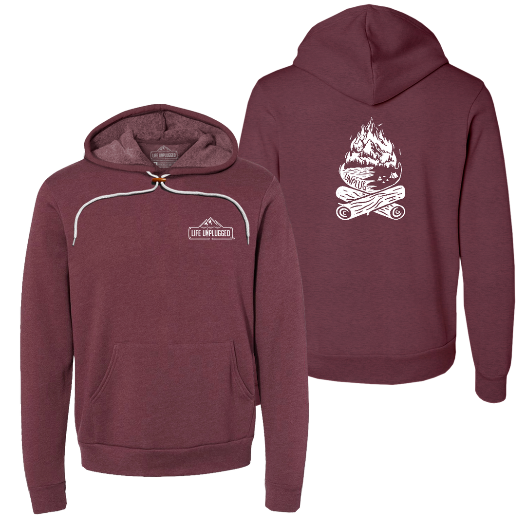 Campfire Mountain scene Super Soft Hoodie