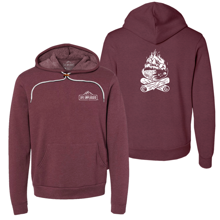 Campfire Mountain scene Super Soft Hoodie