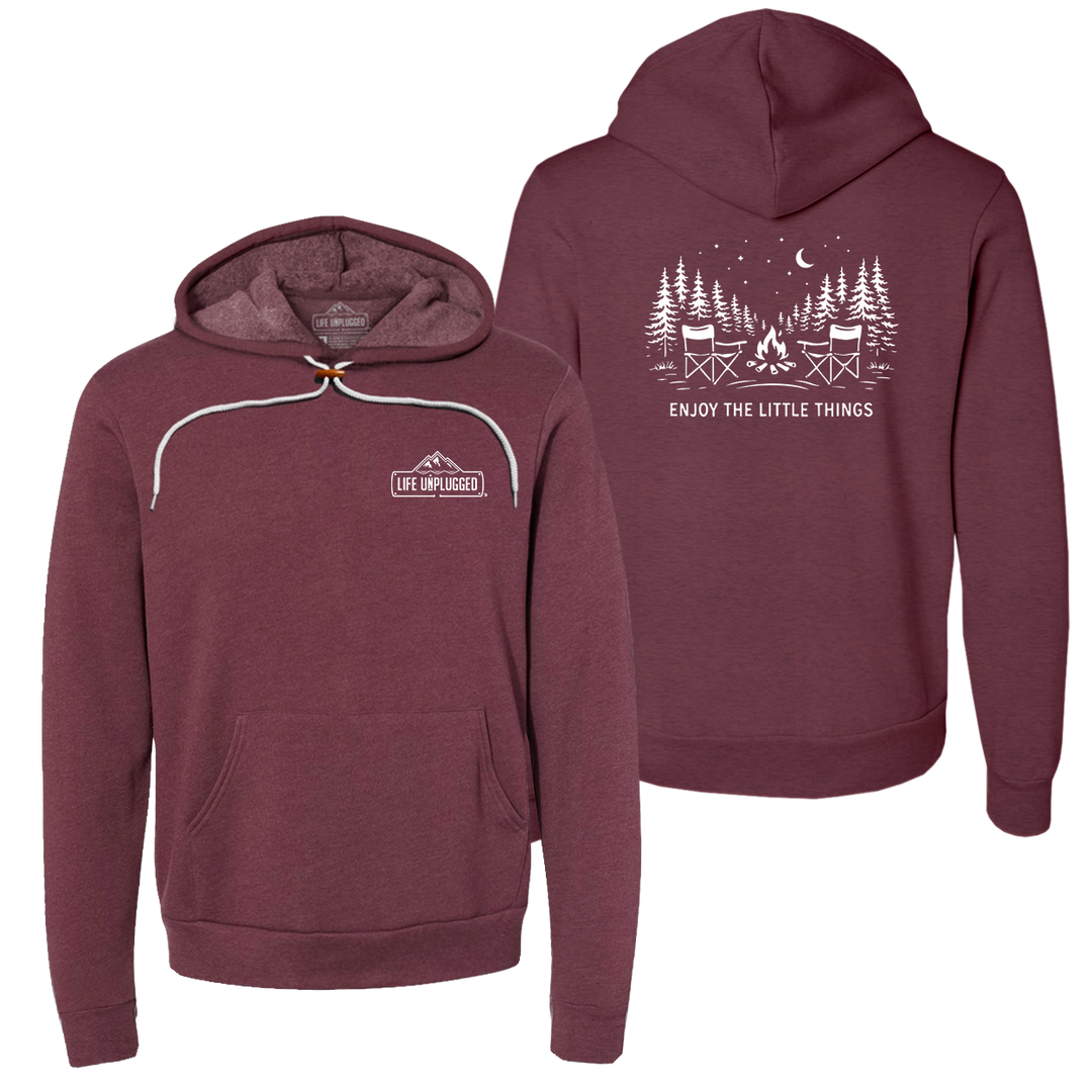 Enjoy The Little Things Campfire scene Super Soft Hoodie