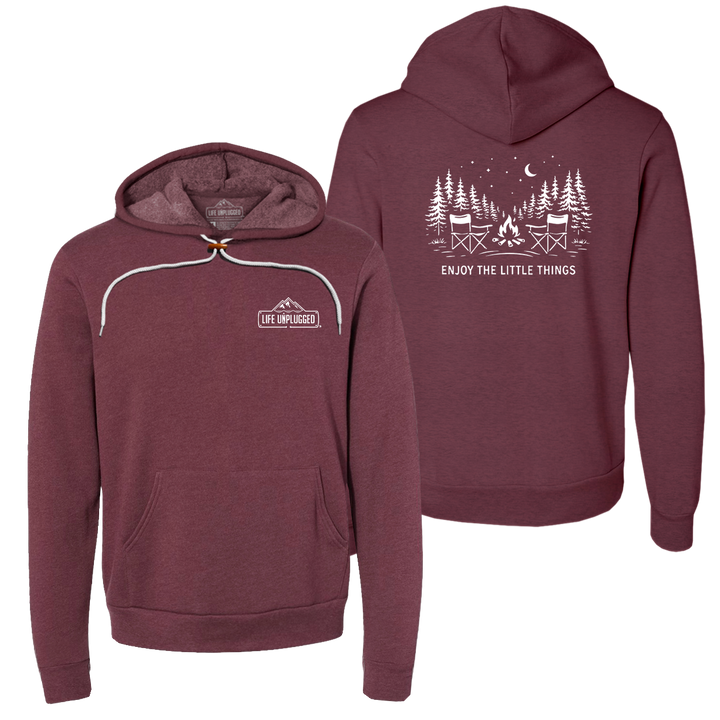 Enjoy The Little Things Campfire scene Super Soft Hoodie