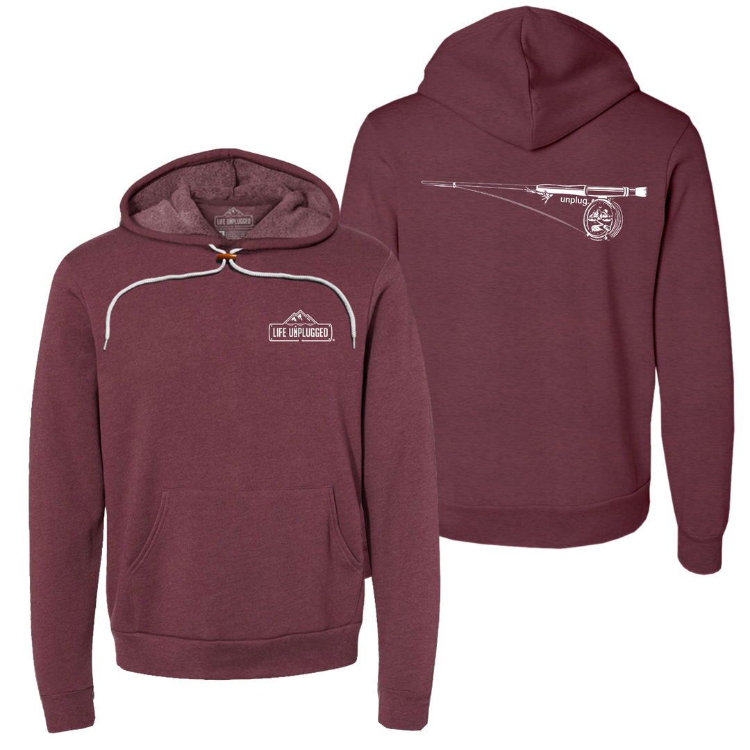 Fly Fishing Mountain Scene Super Soft Hoodie