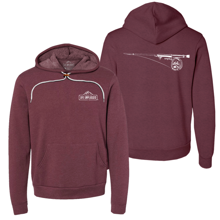 Fly Fishing Mountain Scene Super Soft Hoodie