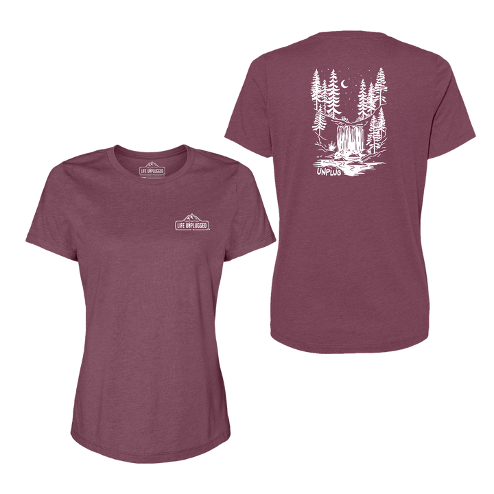 WATERFALL UNDER THE STARS Women's T-Shirt