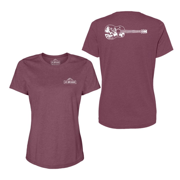 Guitar Mountain Scene Women's T-Shirt