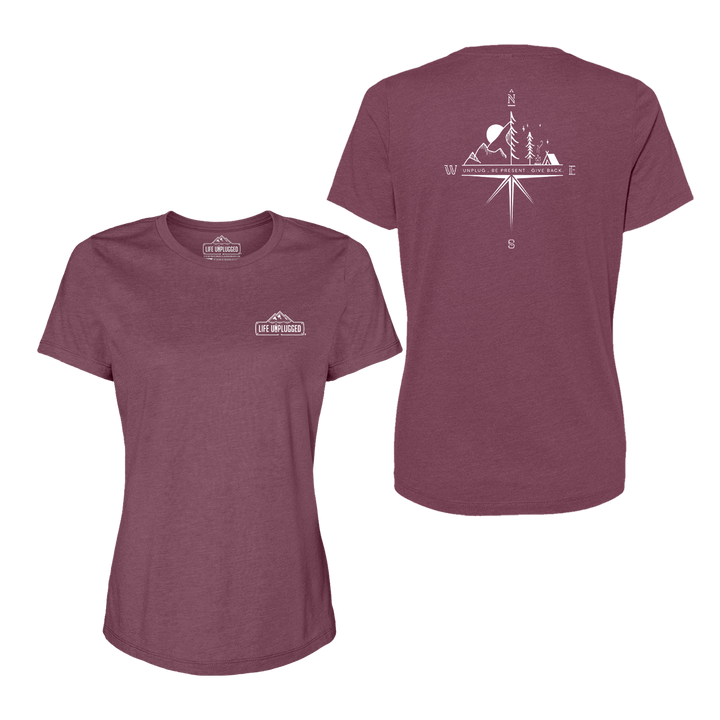Compass Mountain Scene Women's T-Shirt