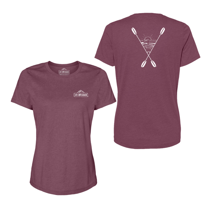Kayaking Into The Sunset Women's T-Shirt