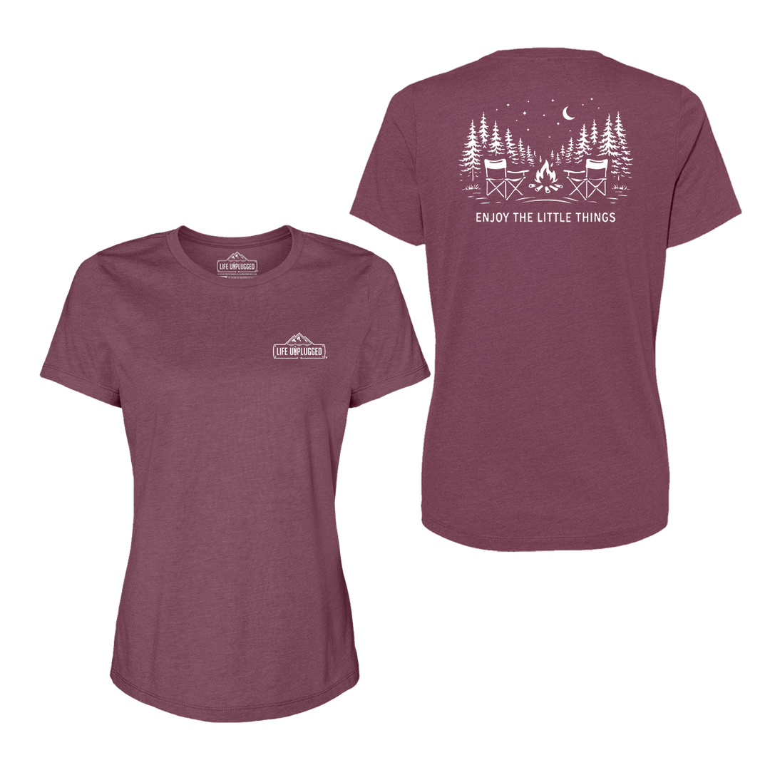Enjoy The Little Things Campfire scene Women's T-Shirt