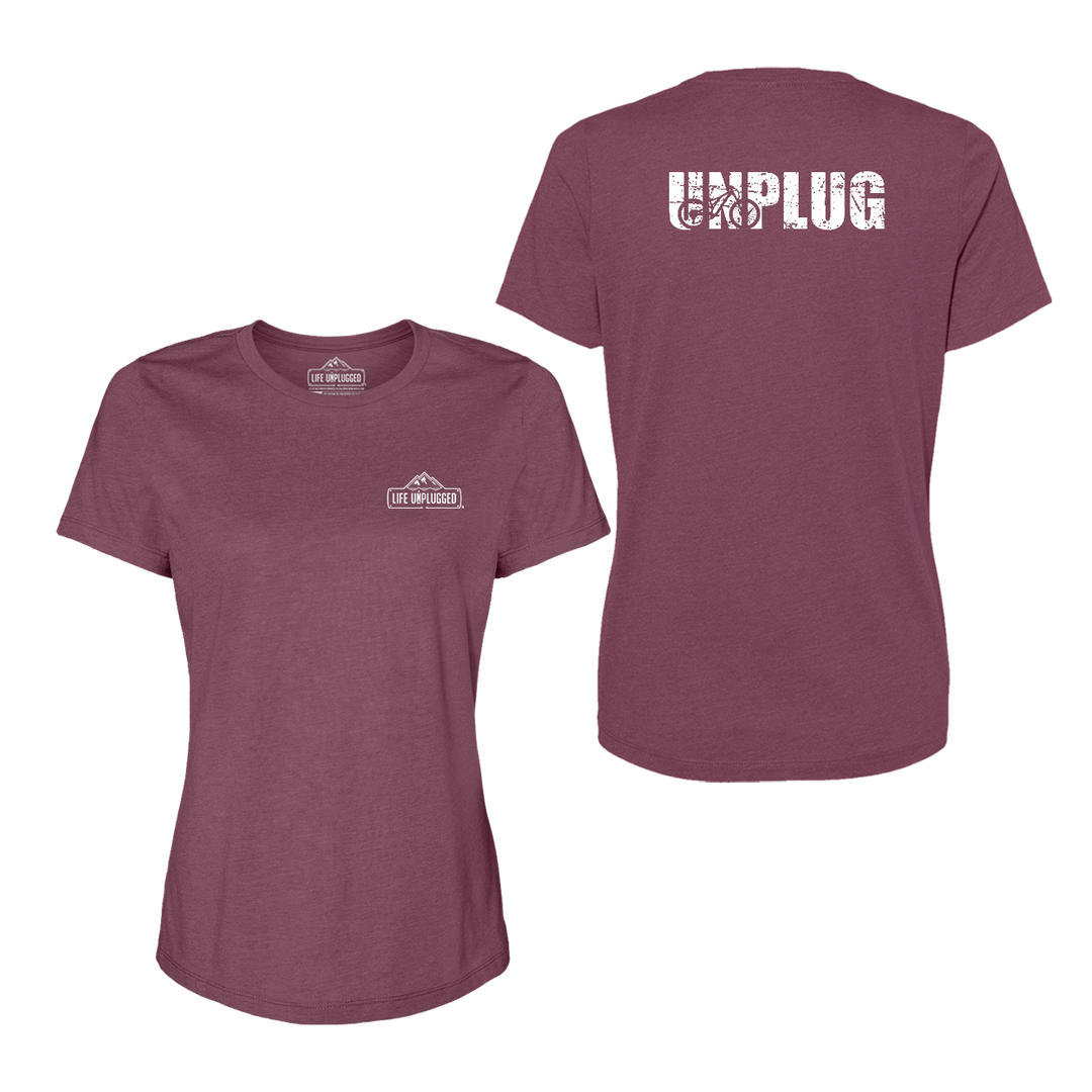 Unplug Mountain Bike Silhouette Women's T-Shirt
