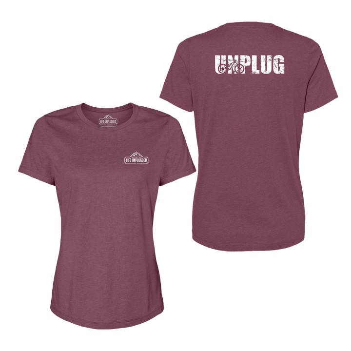 Unplug Mountain Bike Silhouette Women's T-Shirt