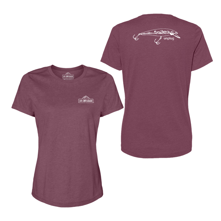 Fishing Lure Mountain Scene Women's T-Shirt