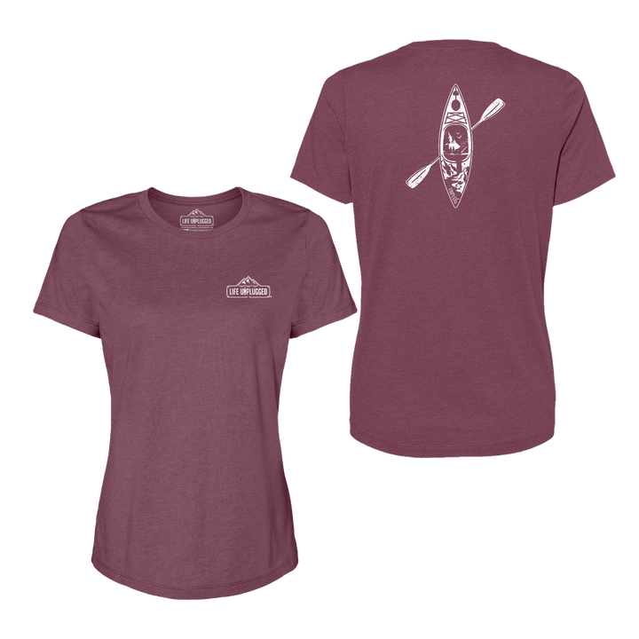 Kayak Mountain Scene Women's T-Shirt