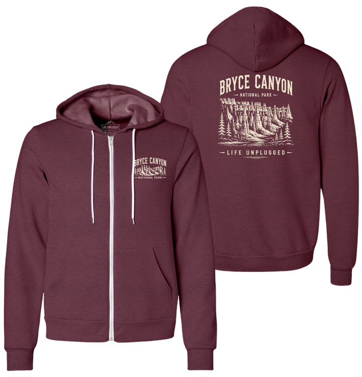 BRYCE CANYON NATIONAL PARK Supersoft Midweight Zip Up Hoodie