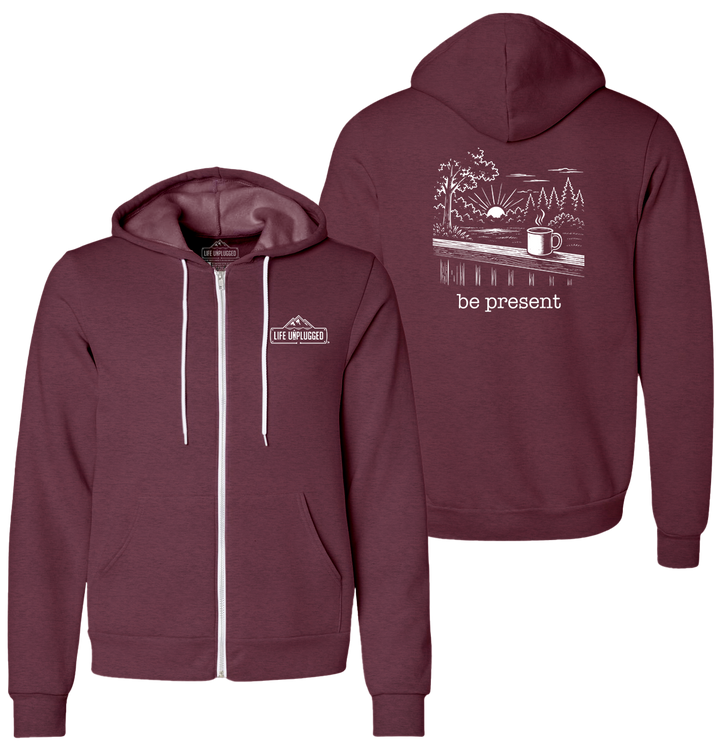 BACK PORCH COFFEE Supersoft Midweight Zip Up Hoodie