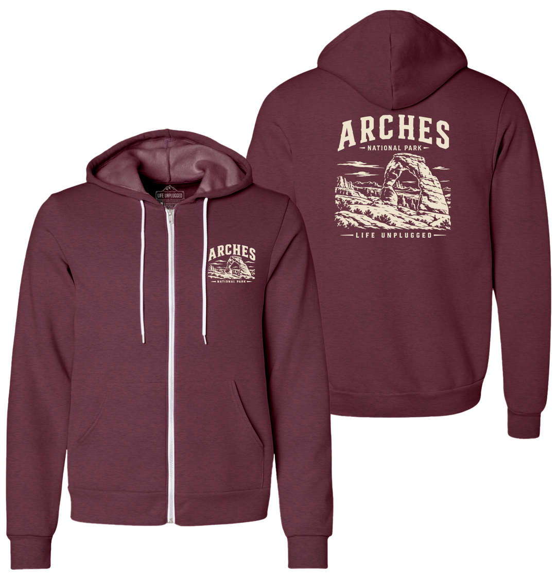 ARCHES NATIONAL PARK Supersoft Midweight Zip Up Hoodie