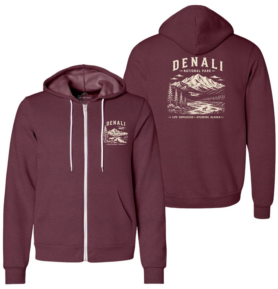 DENALI NATIONAL PARK Supersoft Midweight Zip Up Hoodie