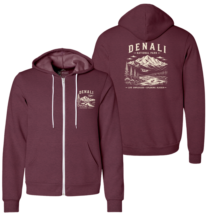 DENALI NATIONAL PARK Supersoft Midweight Zip Up Hoodie