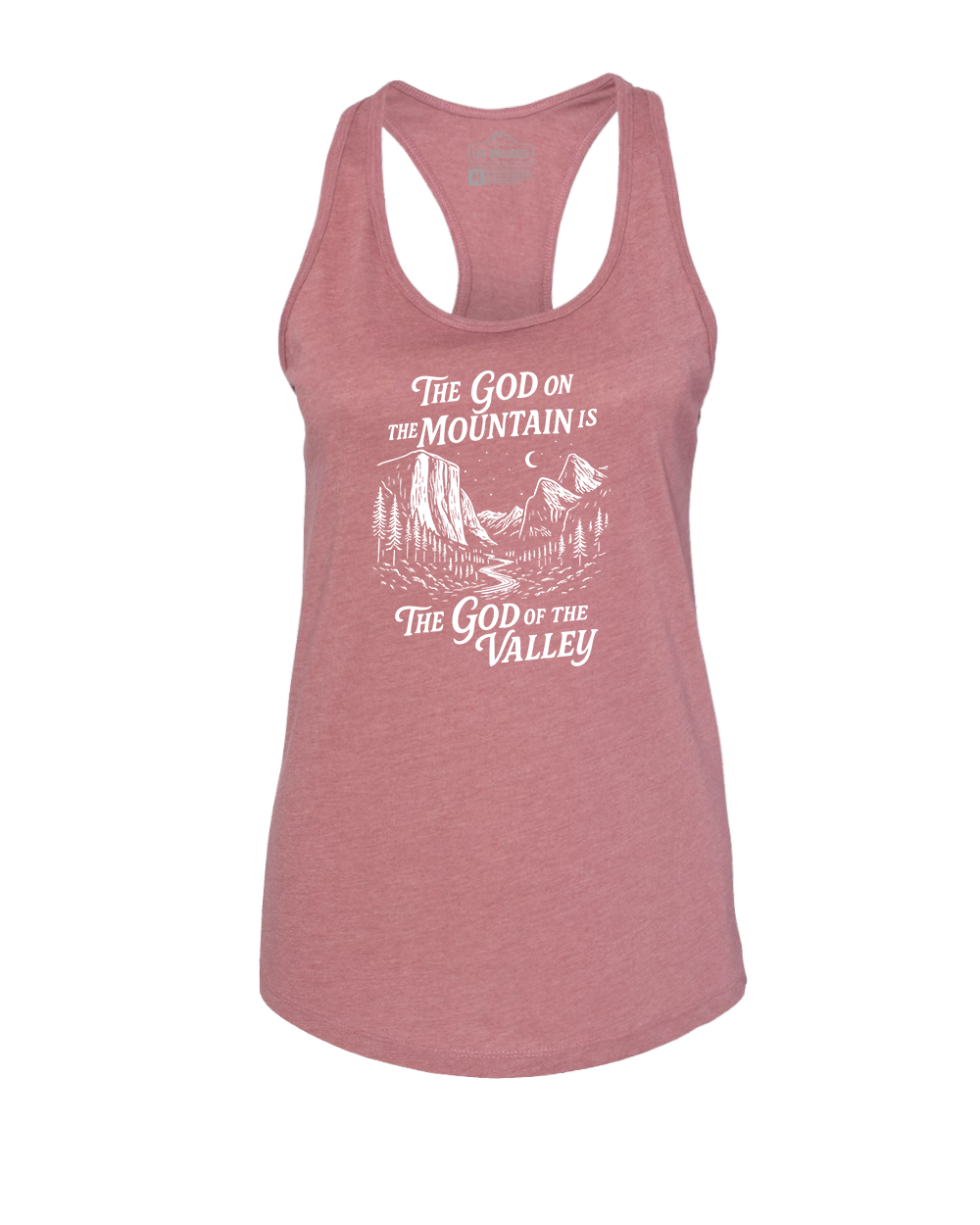 GOD ON THE MOUNTAIN Women's Racerback Tank Top