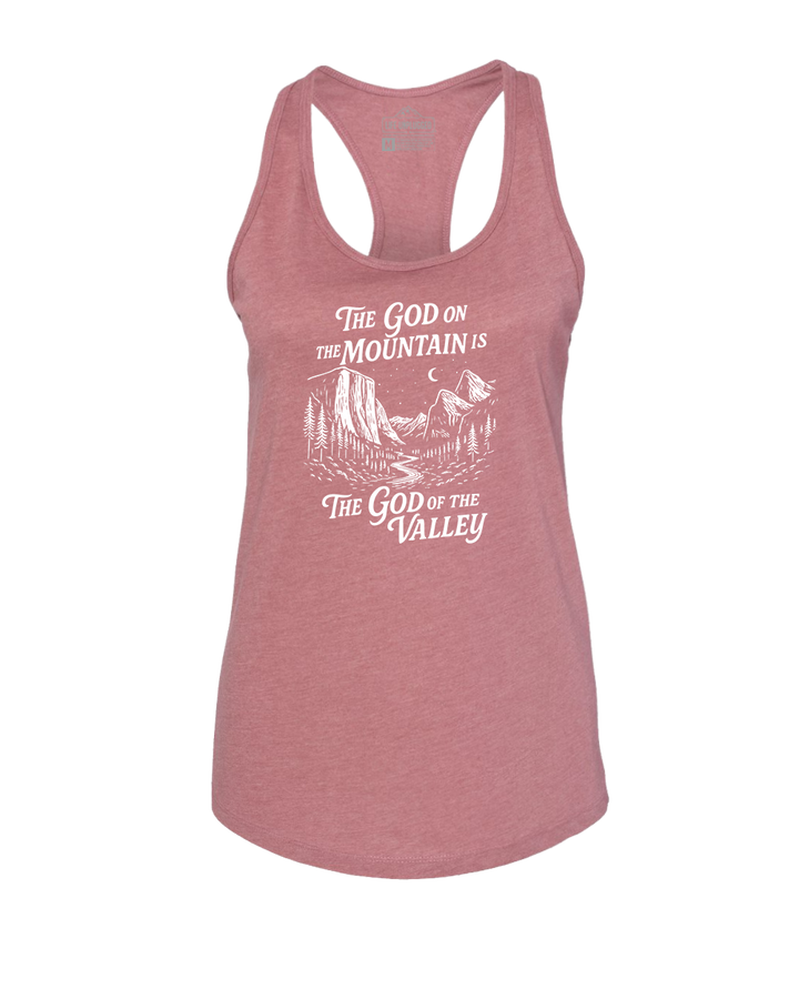 GOD ON THE MOUNTAIN Women's Racerback Tank Top