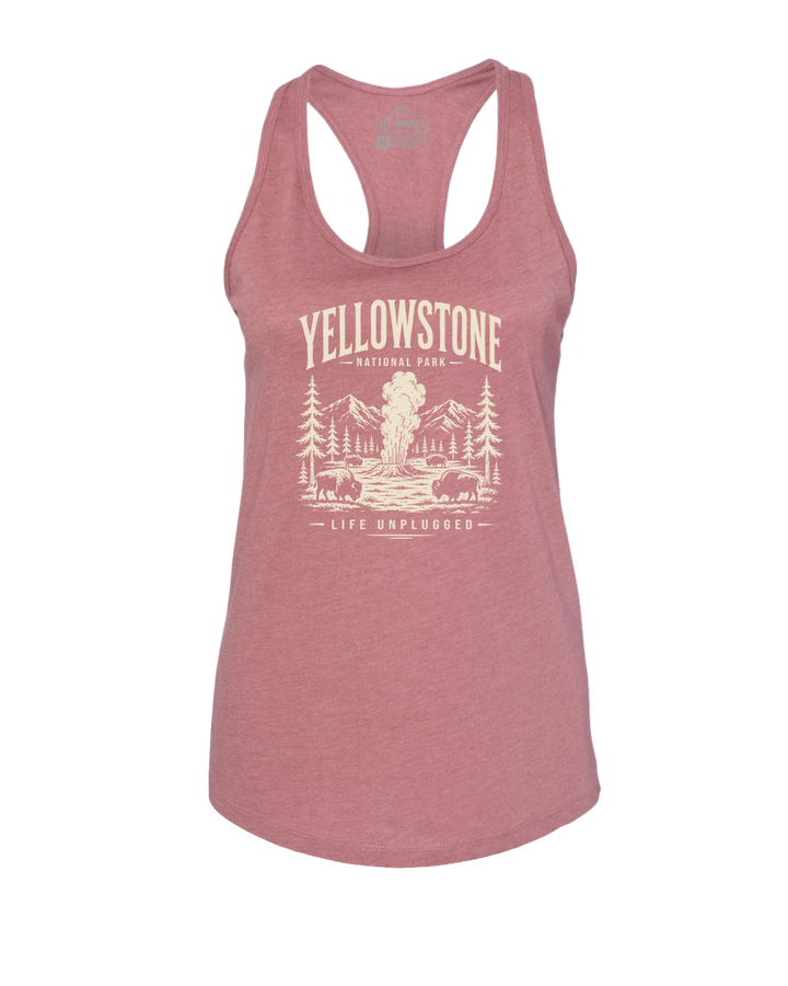 YELLOWSTONE NATIONAL PARK Women's Racerback Tank Top