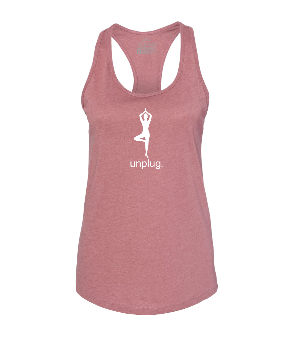 YOGA (UNPLUG) Women's Racerback Tank Top MEDIUM - MAUVE BLOWOUT