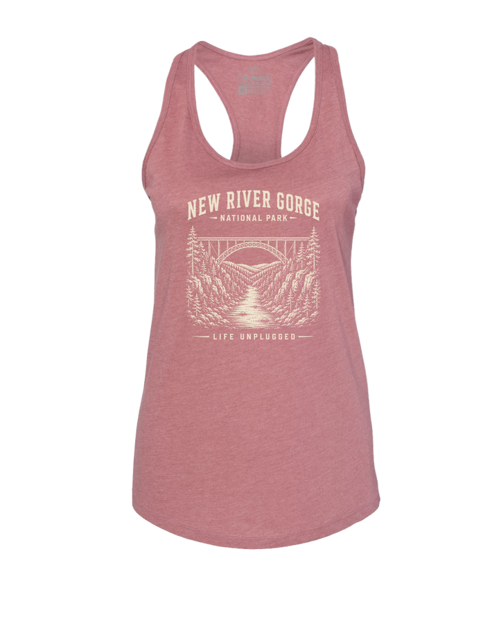 NEW RIVER GORGE NATIONAL PARK Women's Racerback Tank Top