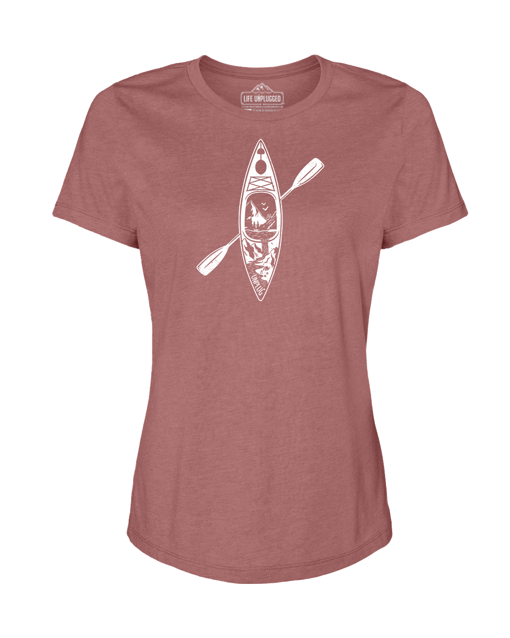 Kayak Mountain Scene Women's T-Shirt