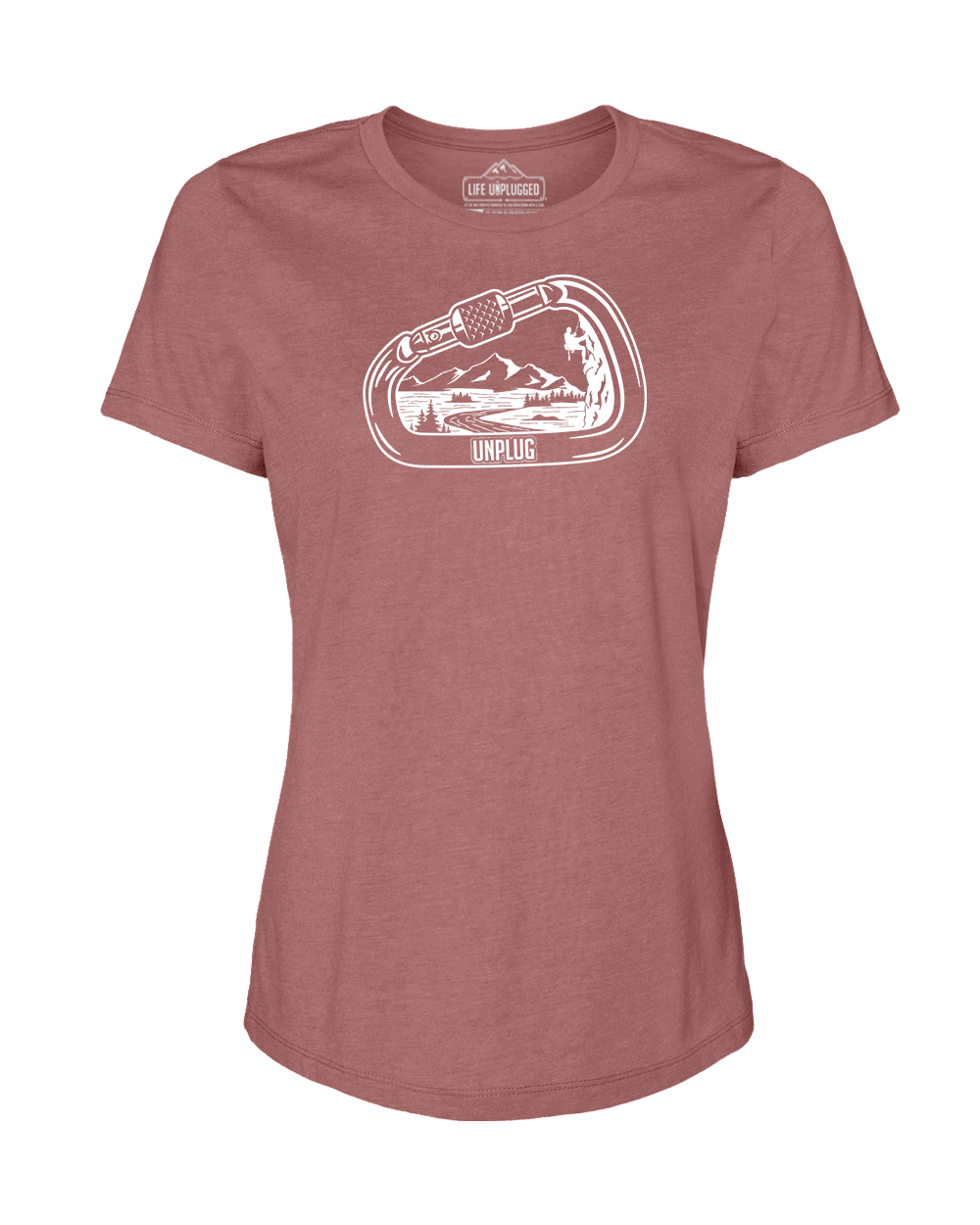 Rock Climbing Mountain Scene Women's T-Shirt