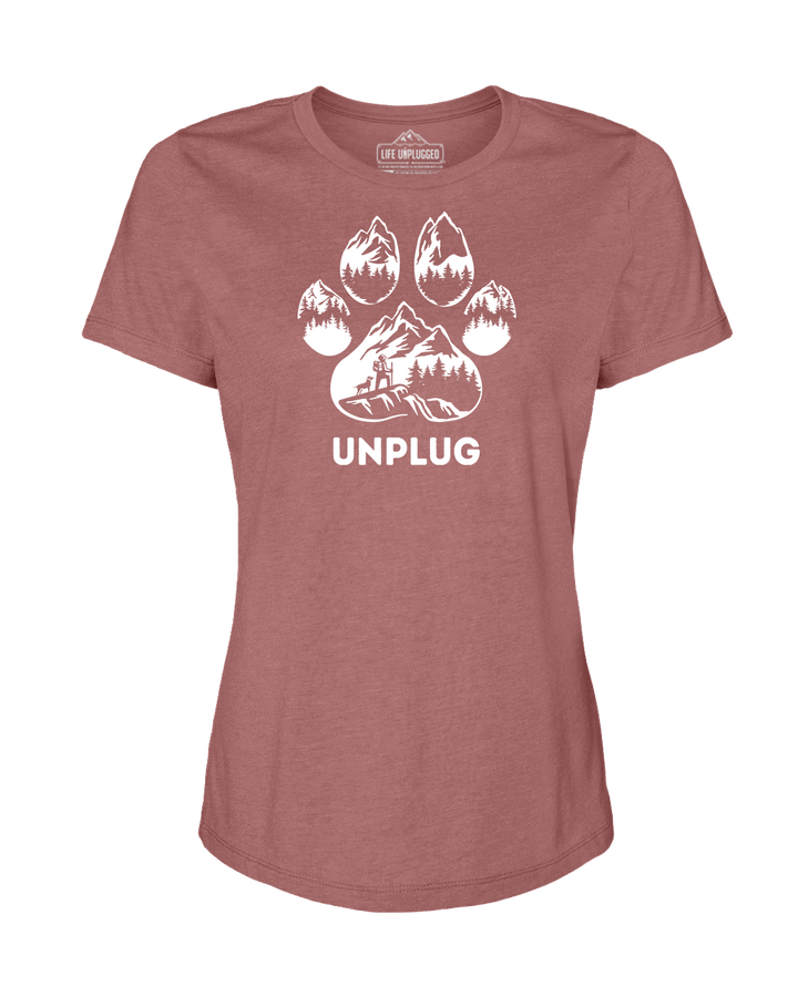 Paw Print Mountain Scene Women's T-Shirt
