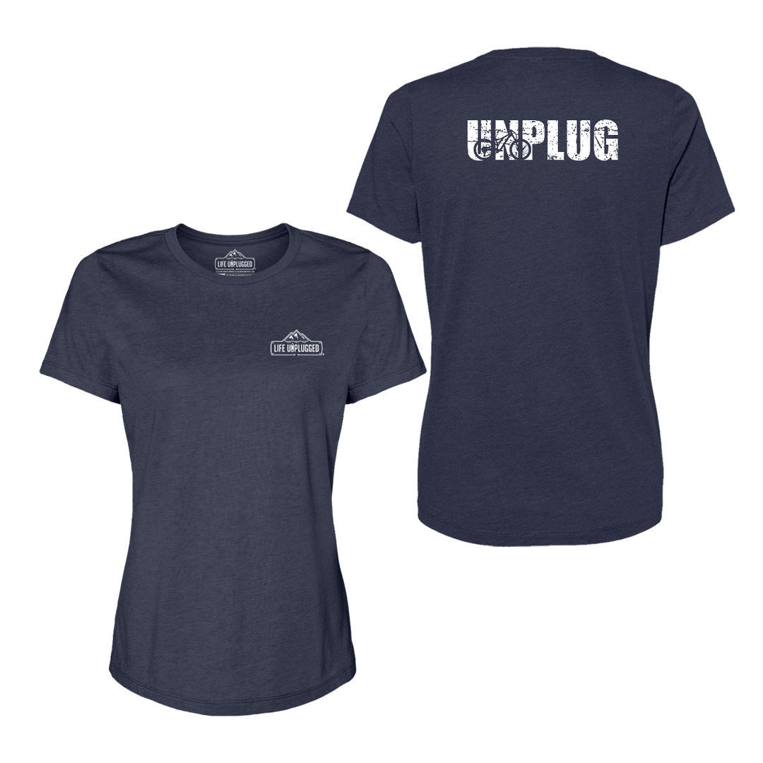 Unplug Mountain Bike Silhouette Women's T-Shirt