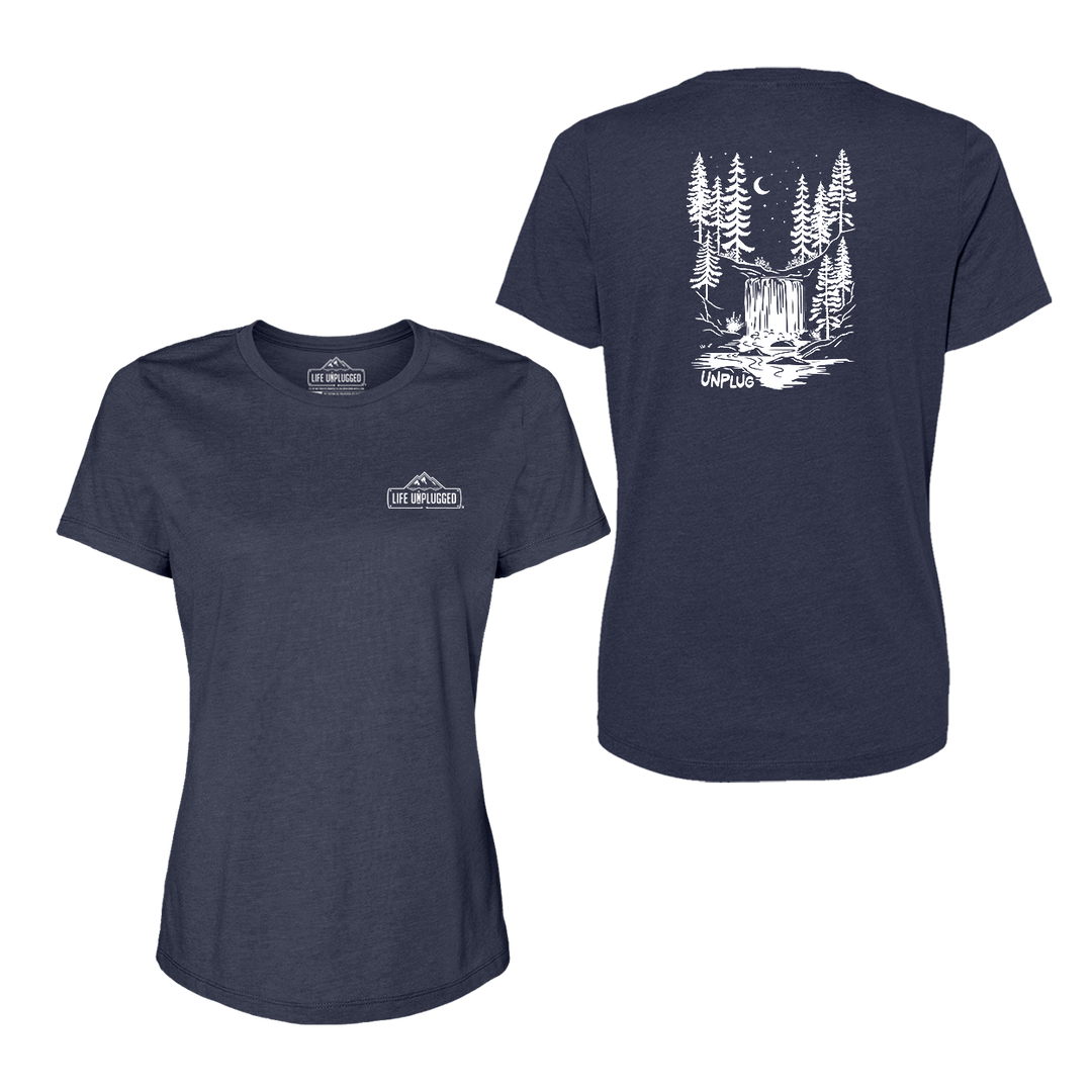 WATERFALL UNDER THE STARS Women's T-Shirt