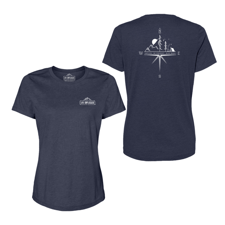 Compass Mountain Scene Women's T-Shirt