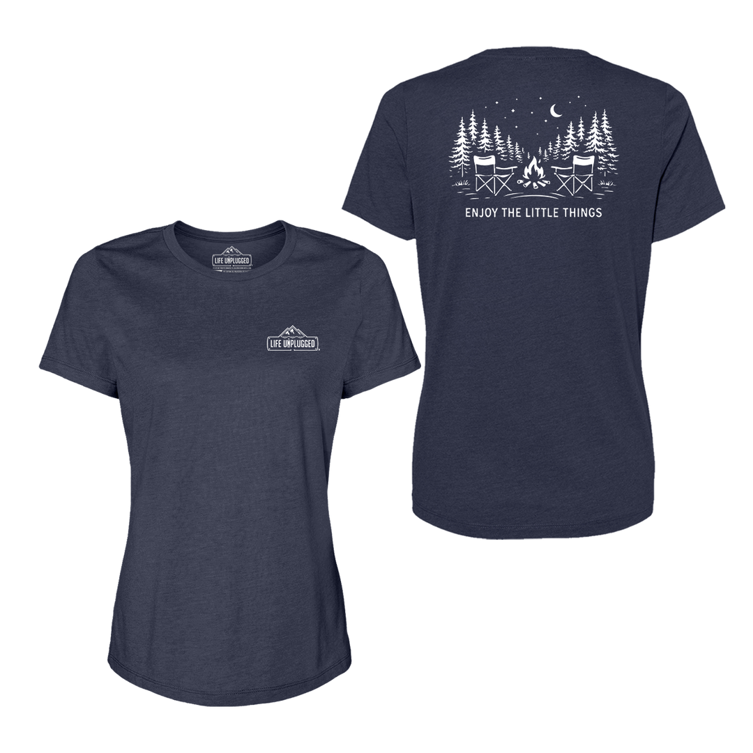 Enjoy The Little Things Campfire scene Women's T-Shirt