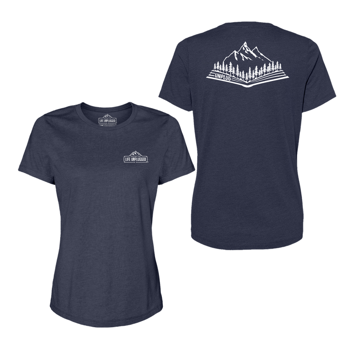 Open Book Mountain Scene Women's T-Shirt