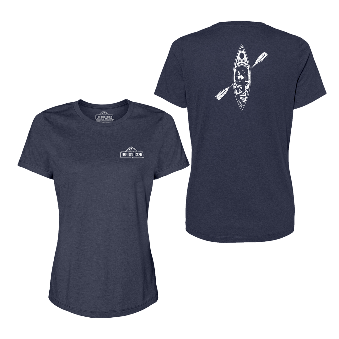 Kayak Mountain Scene Women's T-Shirt
