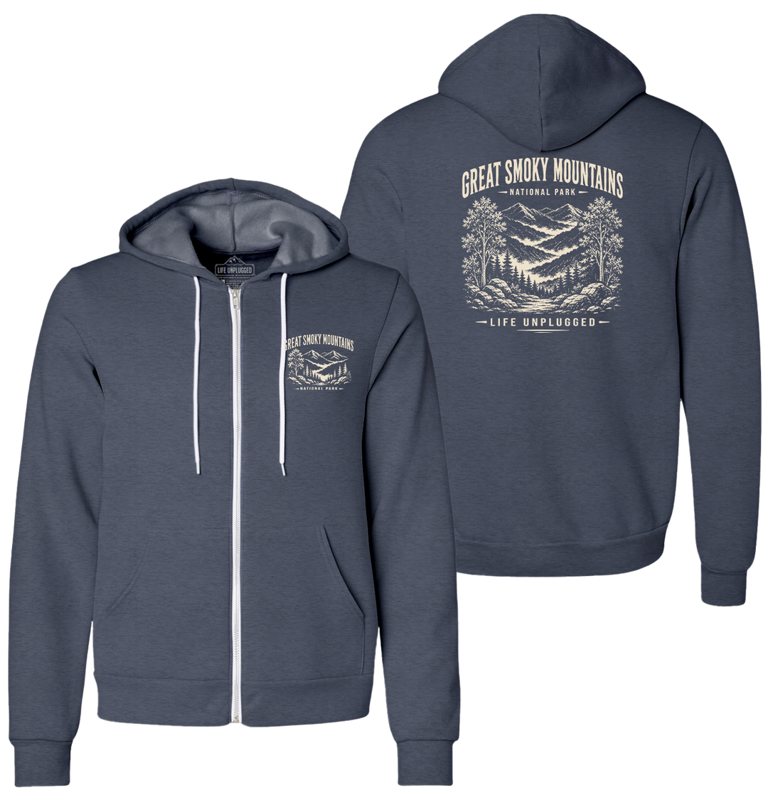 GREAT SMOKY MOUNTAINS NATIONAL PARK Supersoft Midweight Zip Up Hoodie