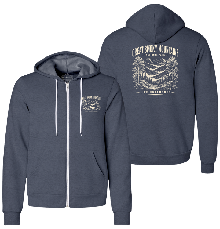 GREAT SMOKY MOUNTAINS NATIONAL PARK Supersoft Midweight Zip Up Hoodie