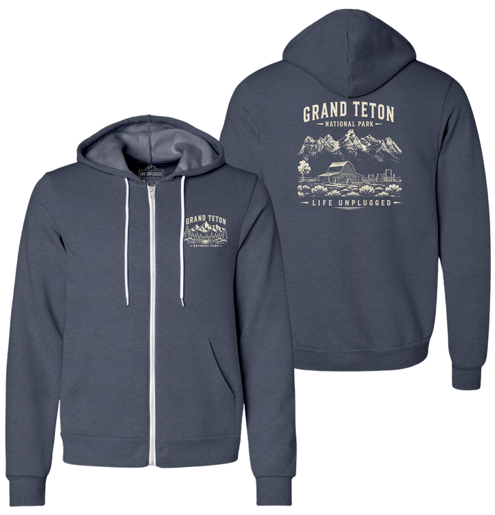 GRAND TETON NATIONAL PARK Supersoft Midweight Zip Up Hoodie