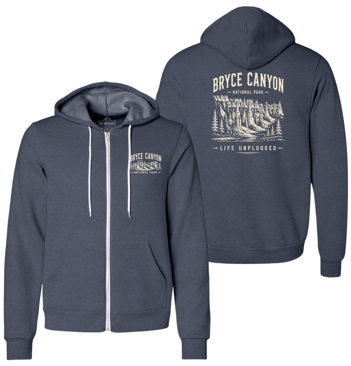 BRYCE CANYON NATIONAL PARK Supersoft Midweight Zip Up Hoodie
